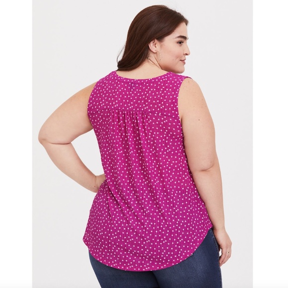 Torrid 5 Magenta Star Print Tank Top - Picture 6 of 13
